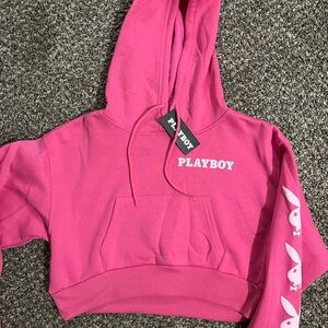 Cropped Playboy Hoodie